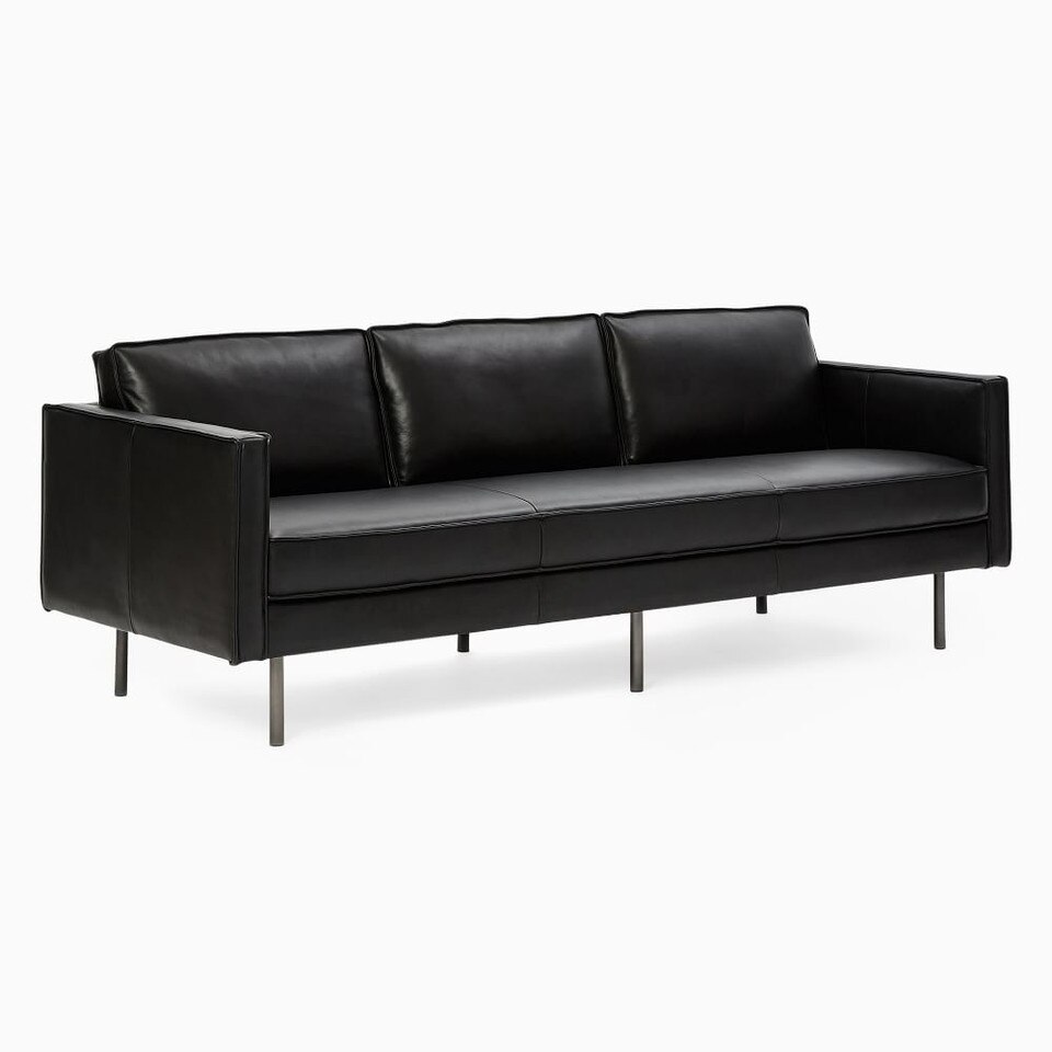 Axel Leather Sofa (152 cm 226 cm) West Elm Australia